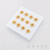 12PCS OF CZ SPIDER WEB 316L SURGICAL STEEL L-SHAPE NOSE RING BOX